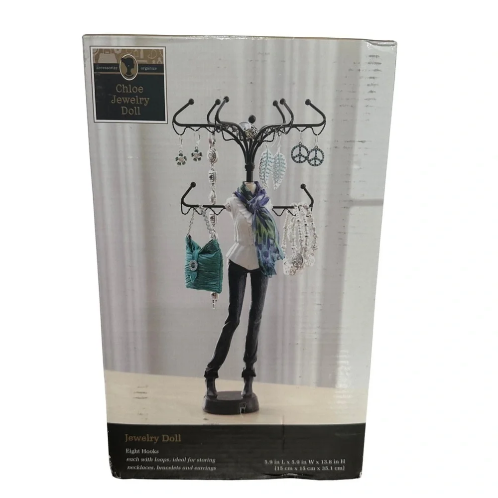 Chloe Jewelry Doll Jewelry Organizer White And Blue NEW IN BOX